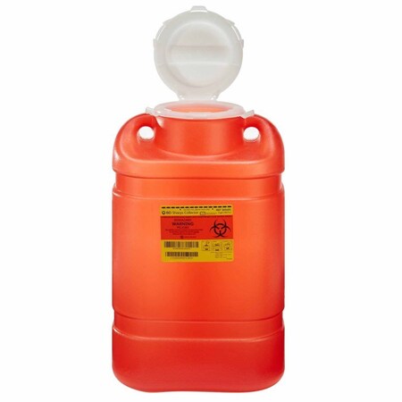 Bd Sharps Container Red Base 18 H X 7-1/2 W X 10-1/2 D Inch Vertical Entry 5 Gallon 305491